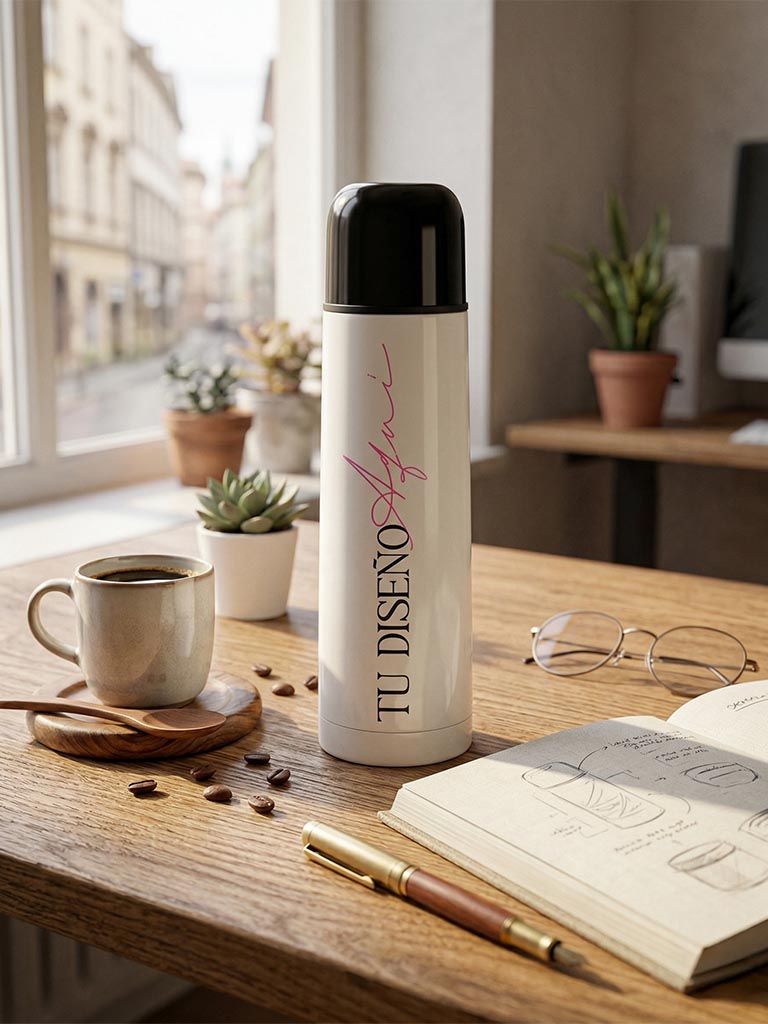 Termo premium de acero inoxidable taza integrada