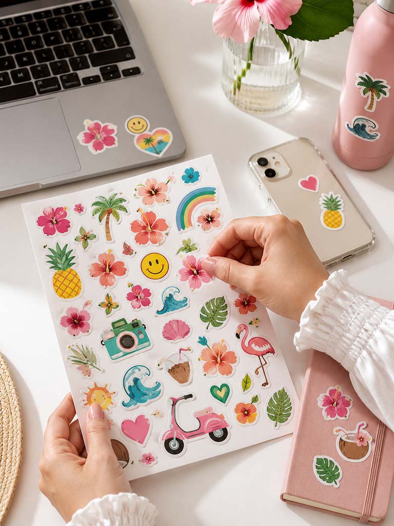 Stickers personalizados en hoja a4