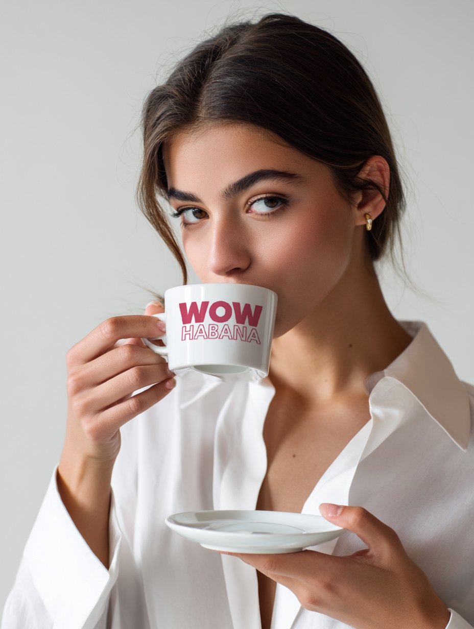 Taza de café con plato