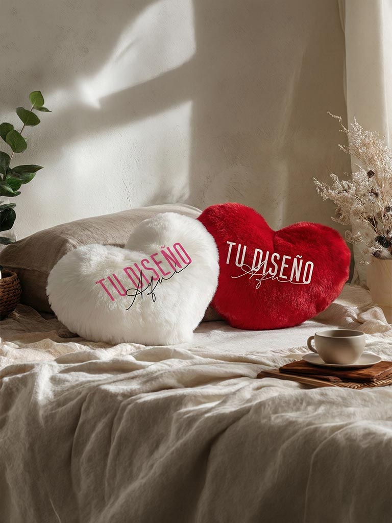 Cojín en forma de corazón 40cm personalizado
