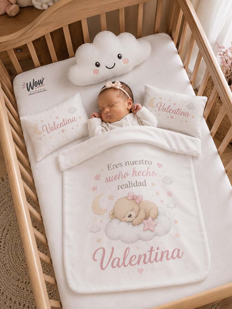 Set personalizado para camita de bebé 