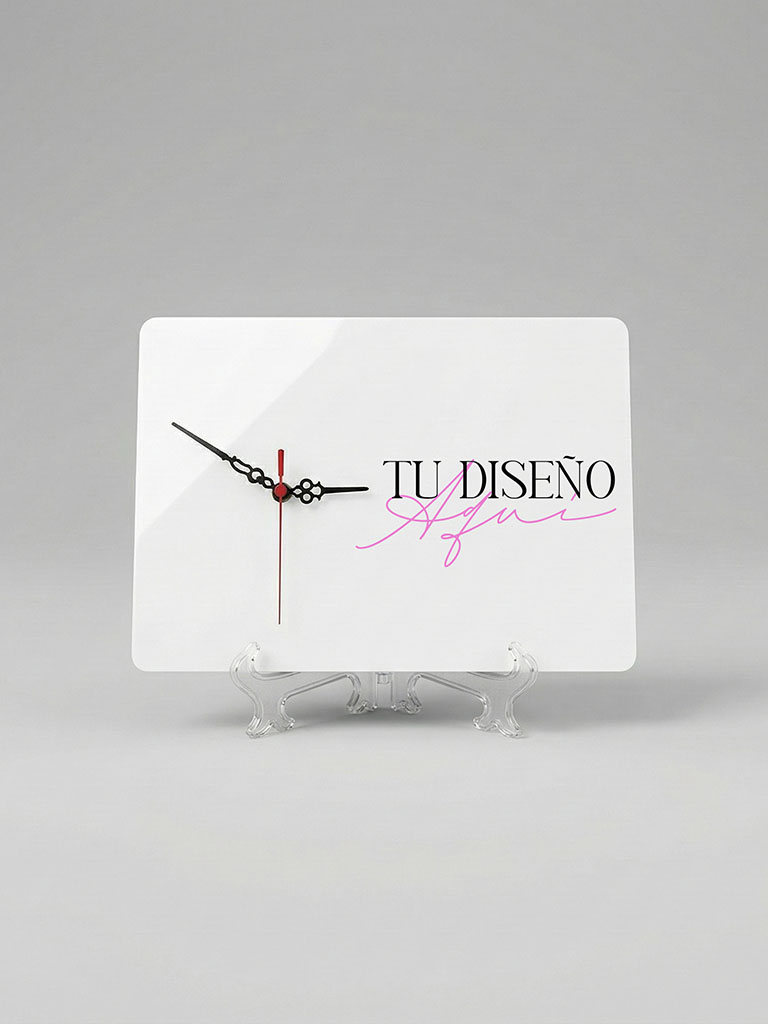 Reloj panorámico de escritorio rectangulular